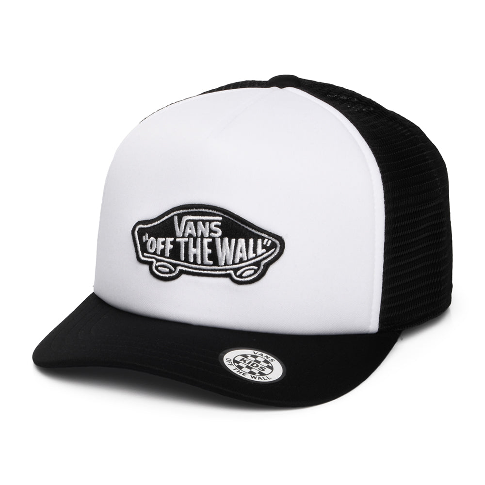 Gorra de camionero niños Parche clásico visera curvada de Vans - Blanco-Negro