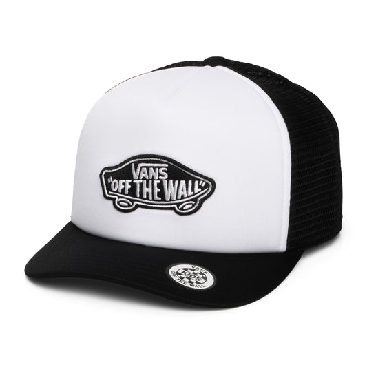 Gorra de camionero niños Parche clásico visera curvada de Vans - Blanco-Negro