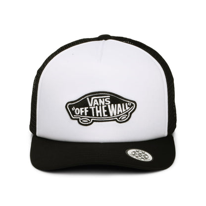 Gorra de camionero niños Parche clásico visera curvada de Vans - Blanco-Negro