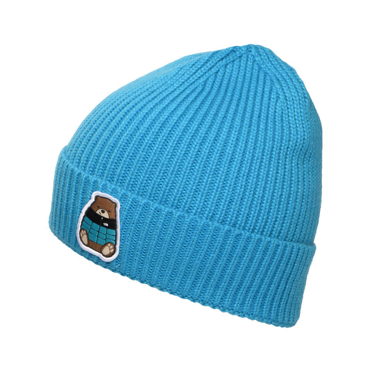 Gorro Beanie niños TNF Box Logo reciclado con vuelta de The North Face - Azul Radiante