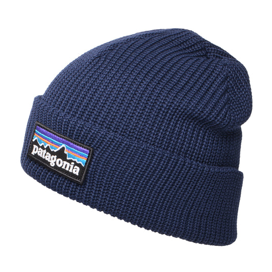 Gorro Beanie niños P-6 Logo reciclado de Patagonia - Azul Marino