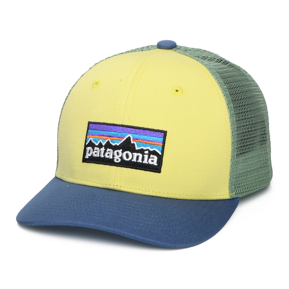 Gorra Trucker niños P-6 Logo de algodón orgánico de Patagonia - Amarillo-Azul-Verdemar