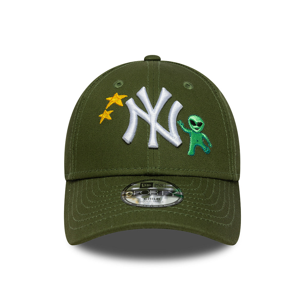 Gorra de béisbol niños 9FORTY MLB Space Icon New York Yankees de New Era - Verde Musgo