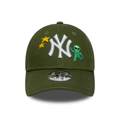 Gorra de béisbol niños 9FORTY MLB Space Icon New York Yankees de New Era - Verde Musgo