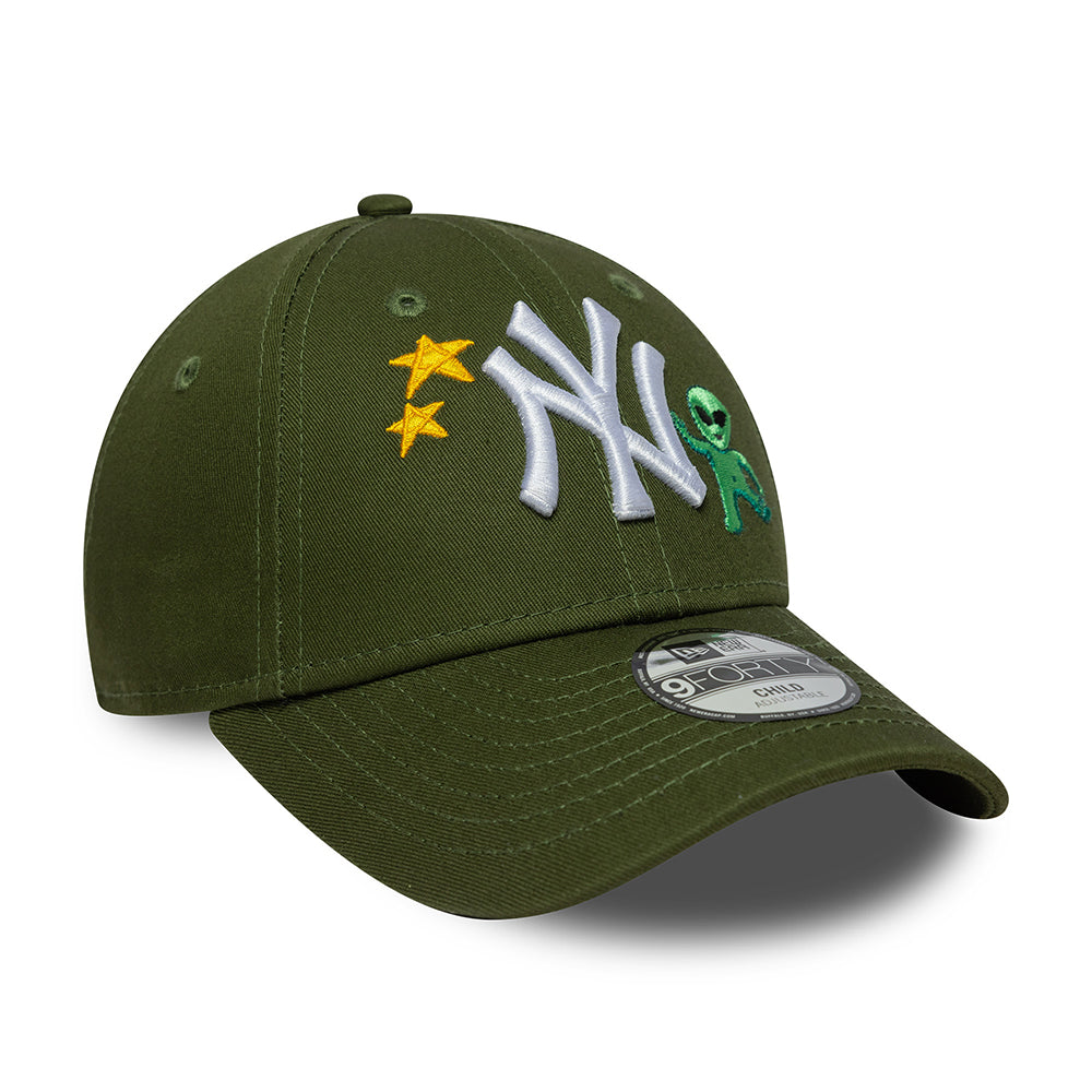 Gorra de béisbol niños 9FORTY MLB Space Icon New York Yankees de New Era - Verde Musgo