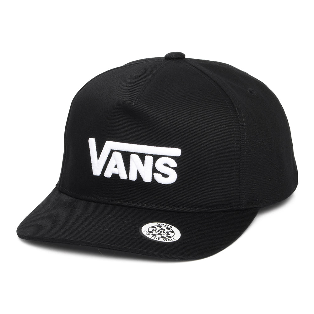 Gorra Snapback niños Drop V Logo visera curvada de Vans - Negro-Blanco