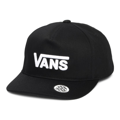 Gorra Snapback niños Drop V Logo visera curvada de Vans - Negro-Blanco