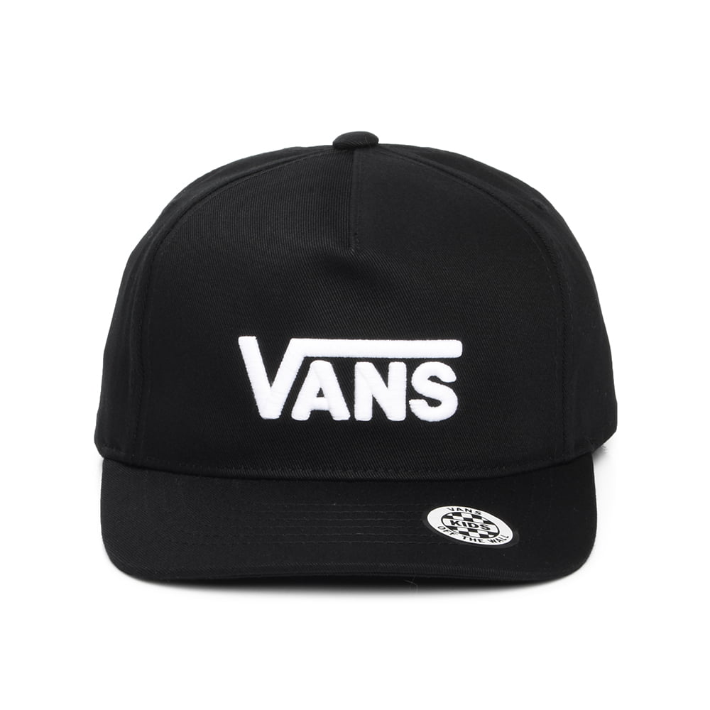 Gorra Snapback niños Drop V Logo visera curvada de Vans - Negro-Blanco