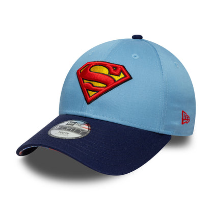 Gorra de béisbol 9FORTY - DC Comics Superman de New Era - Azul Cielo-Azul Marino