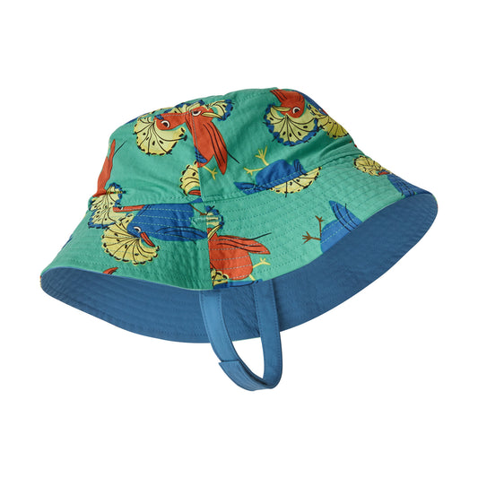 Sombrero de pescador Royal Fren reversible Sol de Patagonia - Verde-Azul