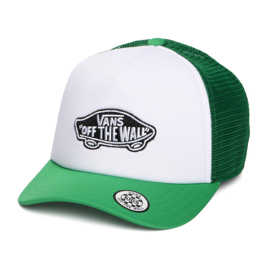 Gorra de camionero niños Parche clásico visera curvada de Vans - Blanco-Verde Brillante