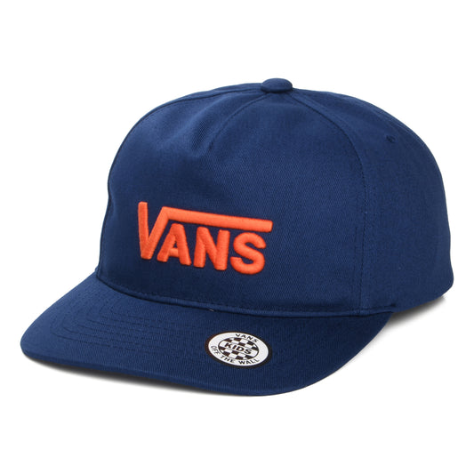 Gorra Snapback niños Drop V Logo visera curvada de Vans - Indigo-Naranja
