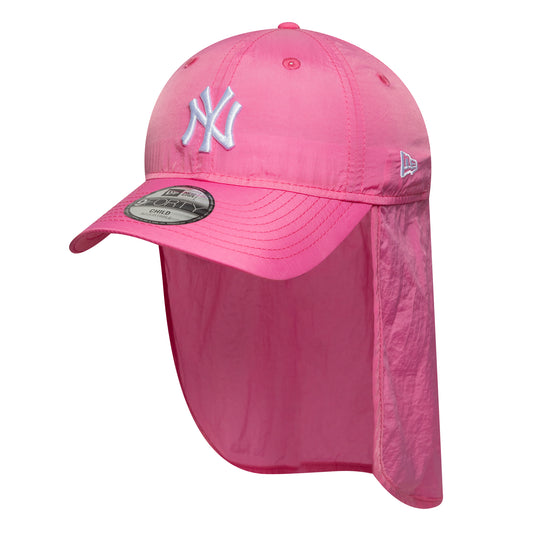 Gorra con solapa niñas 9FORTY MLB Sun Shield New York Yankees de New Era - Rosa-Blanco