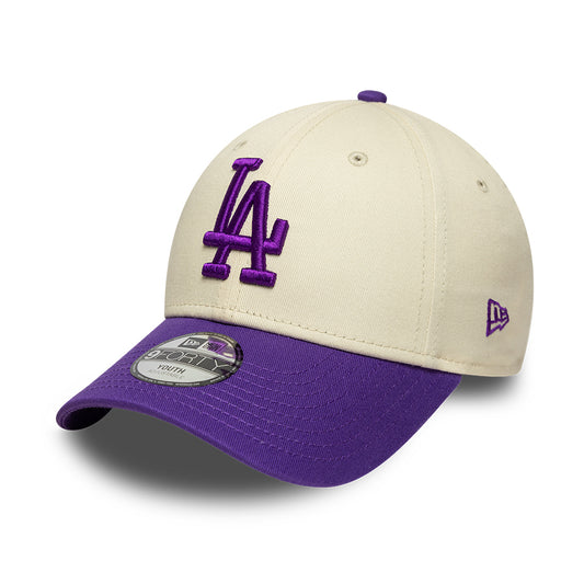 Gorra de béisbol 9FORTY MLB League Essential L.A. Dodgers de New Era - Crema-Morado