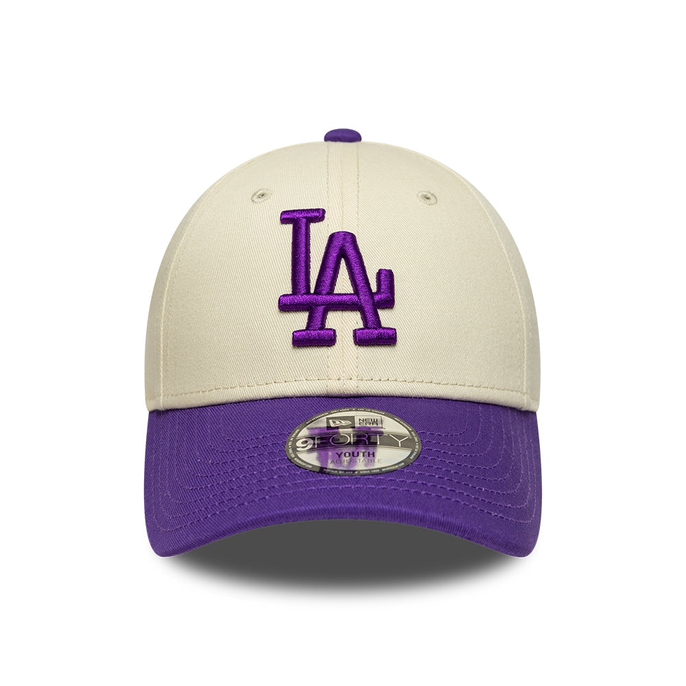 Gorra de béisbol 9FORTY MLB League Essential L.A. Dodgers de New Era - Crema-Morado
