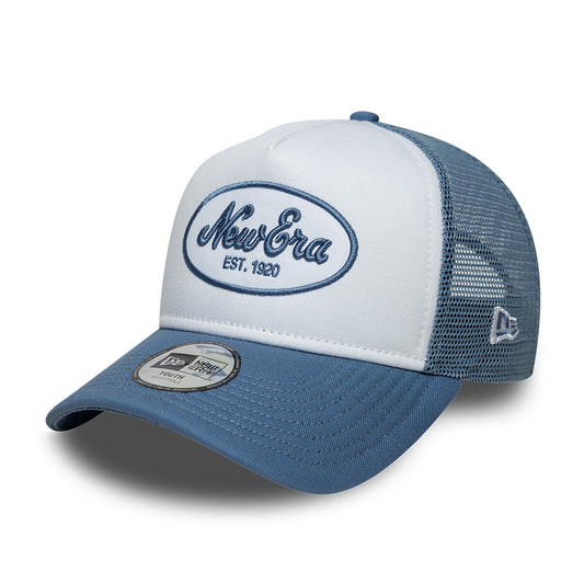Gorra de camionero 9FORTY A-Frame Oval Patch de New Era - Azul Ártico-Azul Pizarra