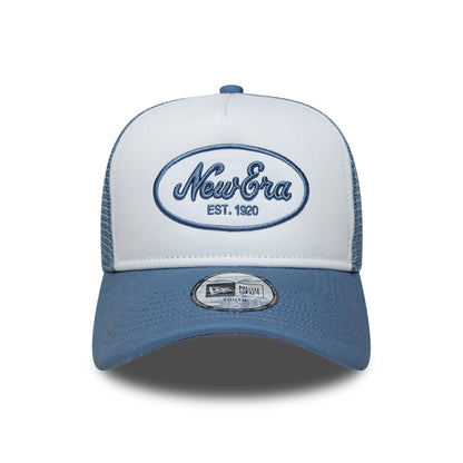 Gorra de camionero 9FORTY A-Frame Oval Patch de New Era - Azul Ártico-Azul Pizarra