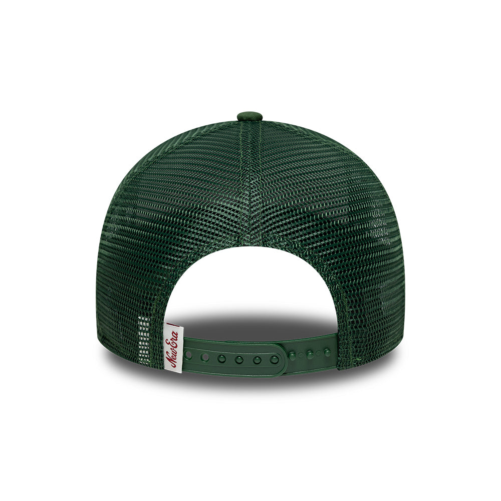 Gorra de camionero 9FORTY A-Frame Oval Patch de New Era - Verde Oscuro-Verde Claro