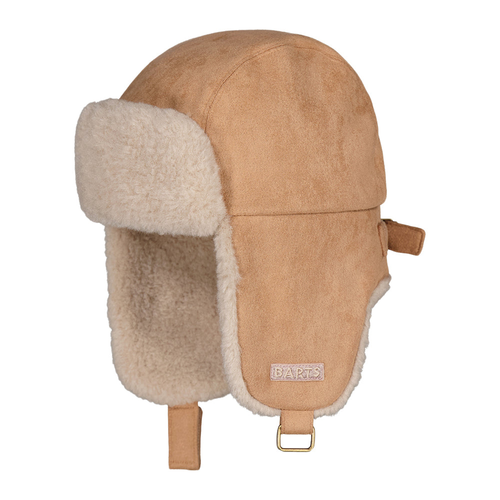 Gorro Aviador niños Saxifray de Gamuza sintética de Barts - Marrón Claro