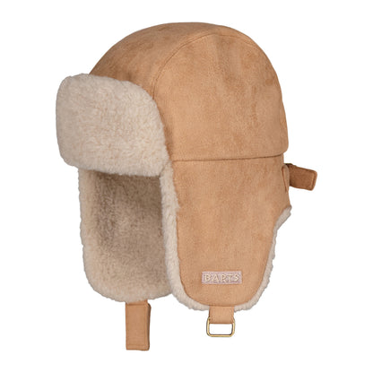 Gorro Aviador niños Saxifray de Gamuza sintética de Barts - Marrón Claro