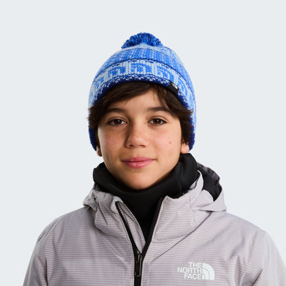 Gorro con pompón niños Cabin Ski Tuke de The North Face - Azul Radiante