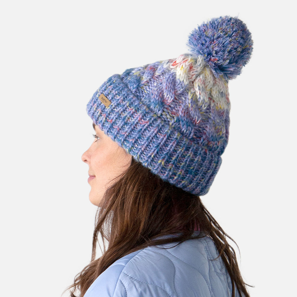 Gorro con pompón Iska Space-Dyed de Barts - Morado