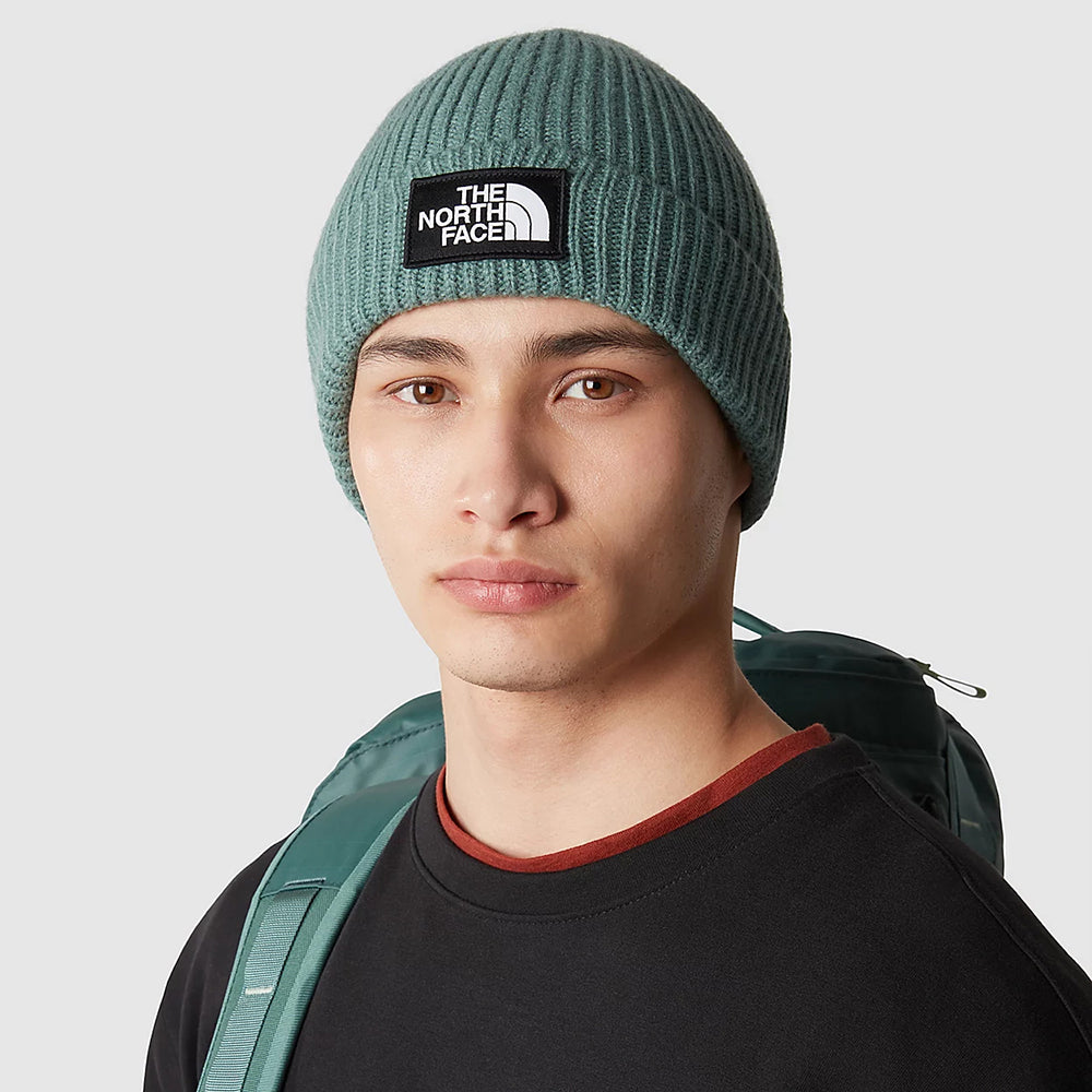 Gorro TNF Logo Box con vuelta de The North Face - Salvia Oscura