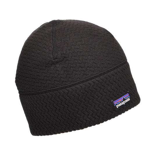 Gorro Beanie R1 Air de forro polar Jacquard de Patagonia - Negro