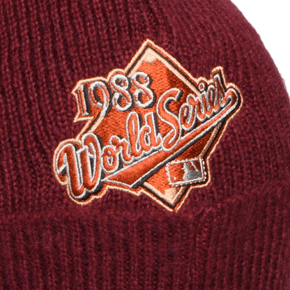 Gorro Beanie con vuelta - MLB World Series Patch L.A. Dodgers de New Era - Rojo Óxido