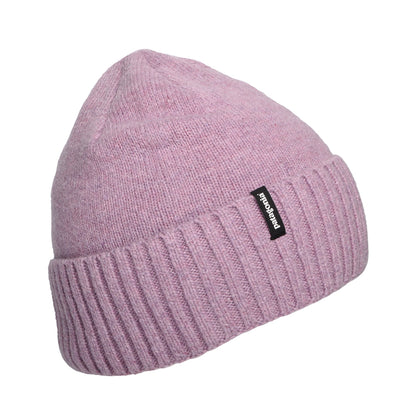 Gorro Beanie Brodeo de lana reciclada de Patagonia - Malva