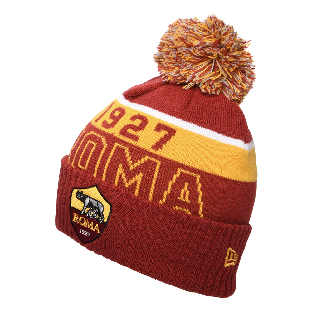 Gorro con pompón Sport AS Roma de New Era - Rojo-Amarillo