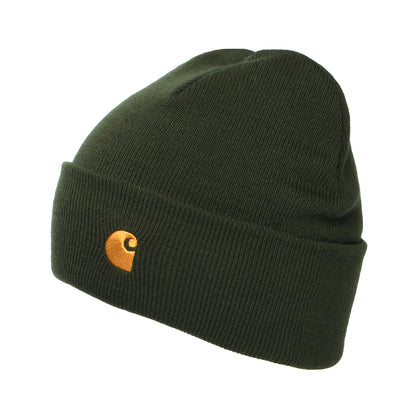Gorro Beanie Chase con vuelta de Carhartt WIP - Verde Oliva