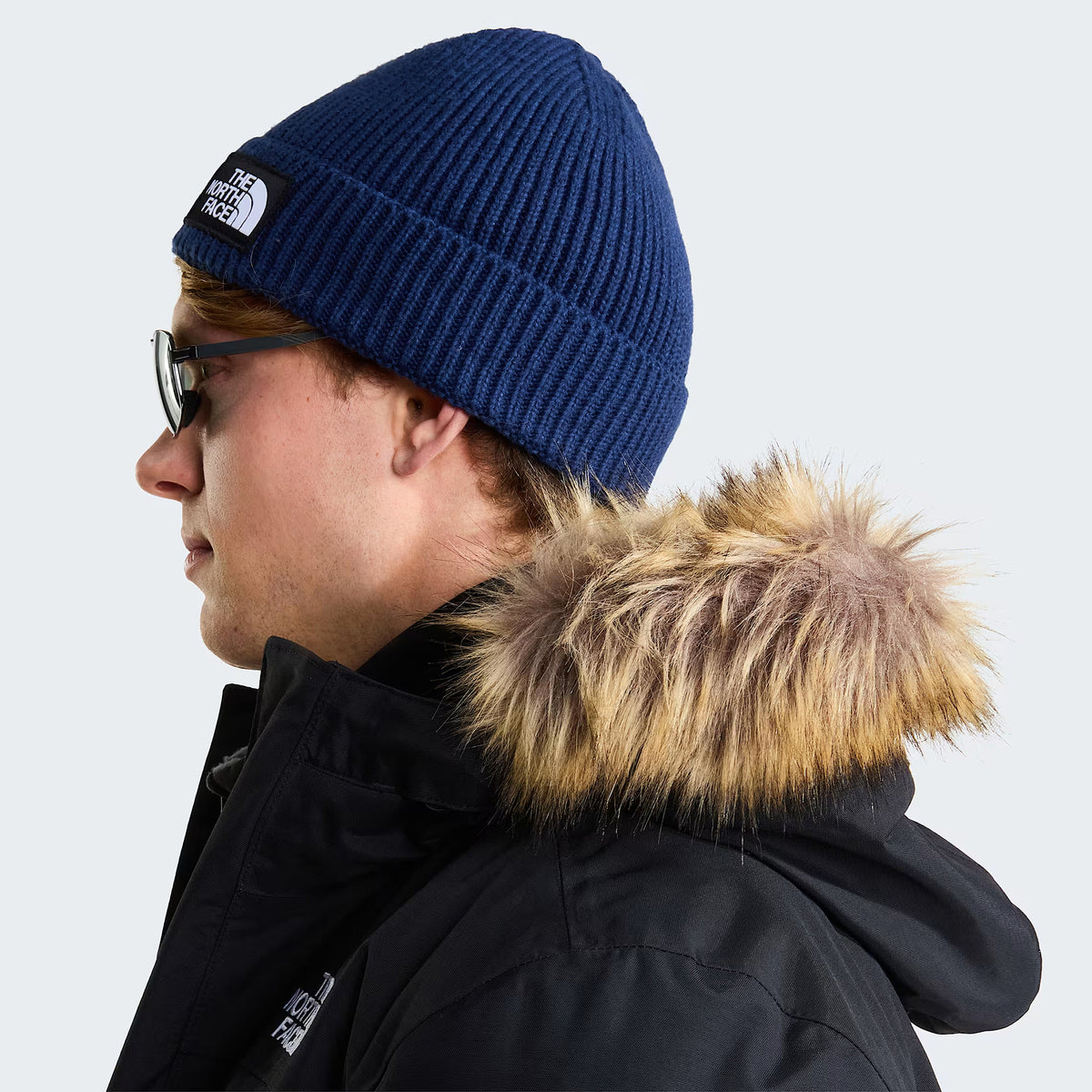 Gorro Beanie TNF Logo Box reciclado de The North Face - Azul Marino