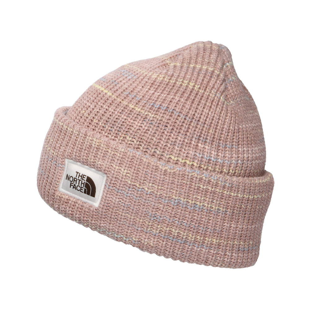 Gorro Beanie Salty Bae reciclado Space-Dyed para mujeres de The North Face - Rosa Oscuro
