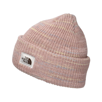 Gorro Beanie Salty Bae reciclado Space-Dyed para mujeres de The North Face - Rosa Oscuro