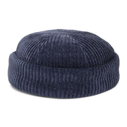 Gorro Beanie Docker de Jersey Corduroy de Stetson - Azul Marino