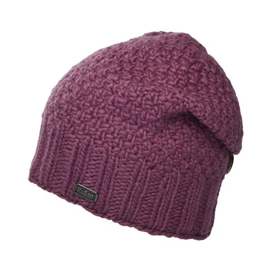 Gorro Beanie con botón de Kusan - Malva