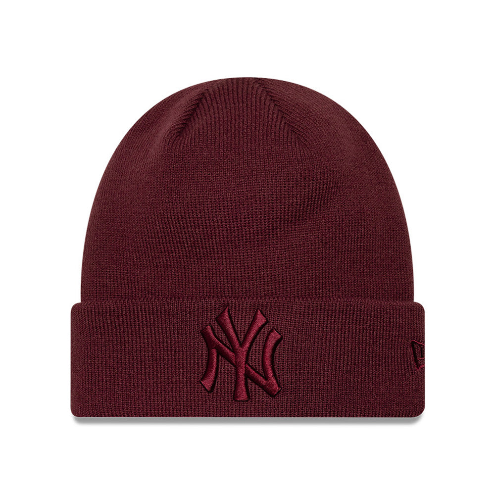 Gorro Beanie MLB League Essential New York Yankees de New Era - Burdeos