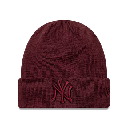 Gorro Beanie MLB League Essential New York Yankees de New Era - Burdeos
