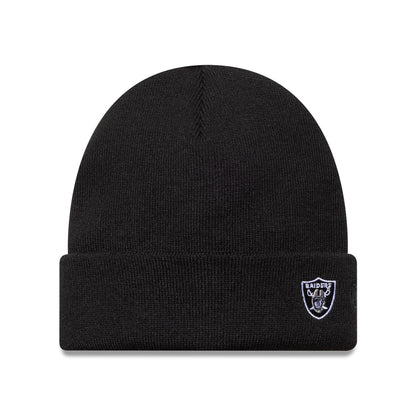 Gorro Beanie NFL Mini Logo Cuff Las Vegas Raiders de New Era - Negro