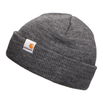Gorro Beanie Stratus Low de Carhartt WIP - Gris Oscuro Jaspeado