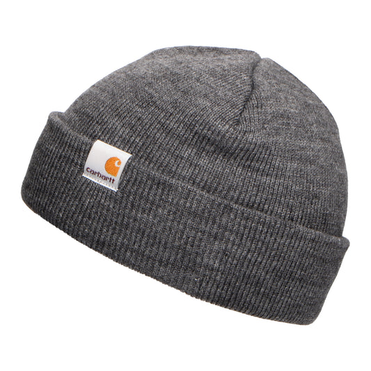 Gorro Beanie Stratus Low de Carhartt WIP - Gris Oscuro Jaspeado