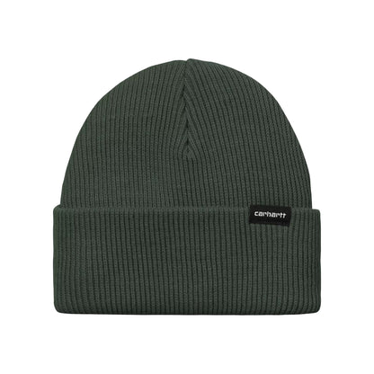 Gorro Beanie Gordan reciclado con vuelta de Carhartt WIP - Verde Musgo Oscuro