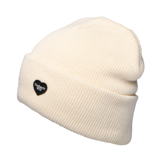 Gorro Beanie Small Heart de algodón orgánico de Carhartt WIP - Natural