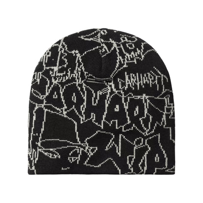 Gorro Beanie de mezcla de algodón de Carhartt WIP - Negro-Blanco