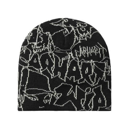 Gorro Beanie de mezcla de algodón de Carhartt WIP - Negro-Blanco