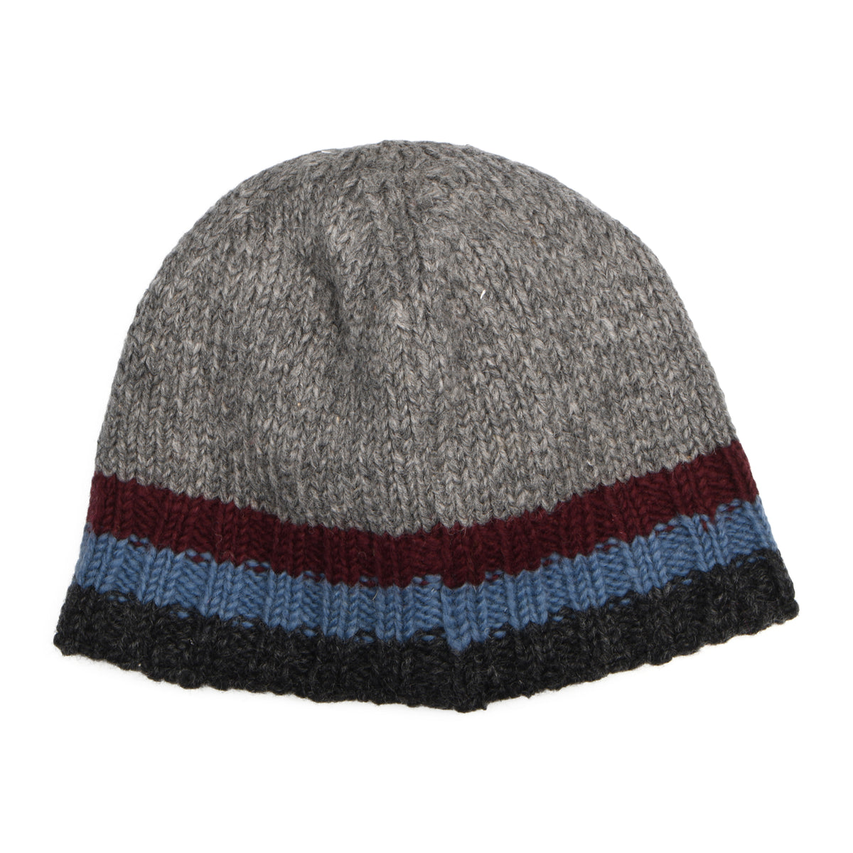 Gorro Beanie Hi Rib de Kusan - Gris-Ciruela