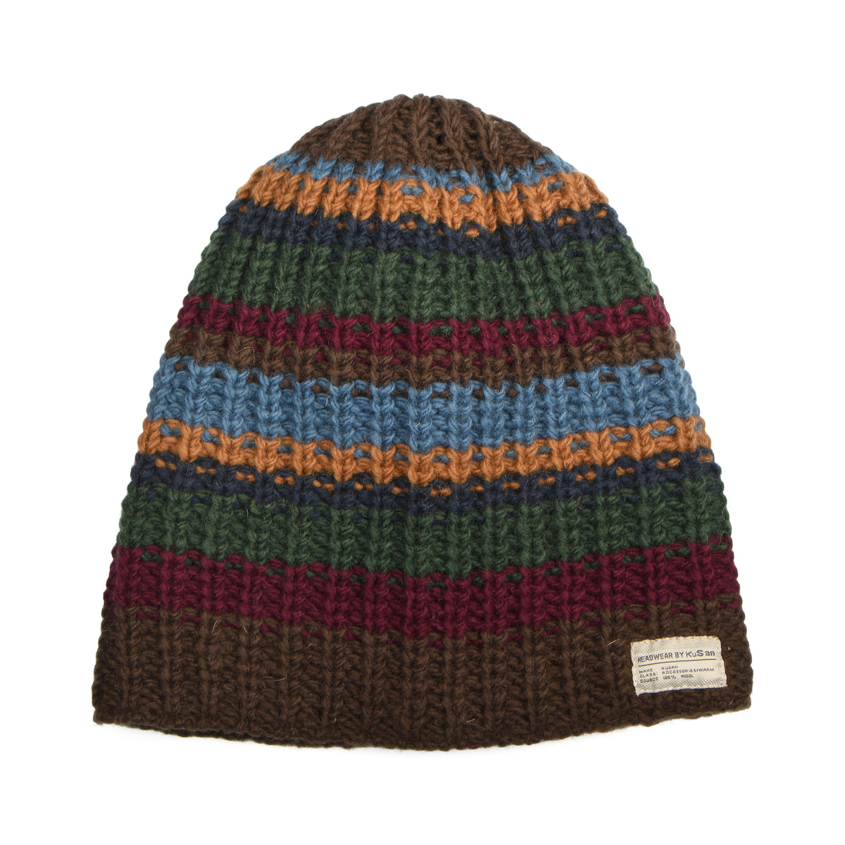Gorro Beanie Cardi Flexible de Kusan - Marrón-Verde