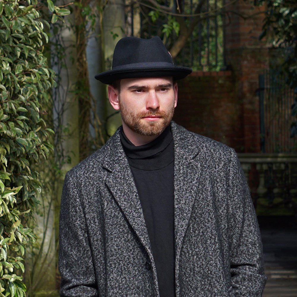 Sombrero flexible Blues Trilby de Jaxon & James Negro al por mayor