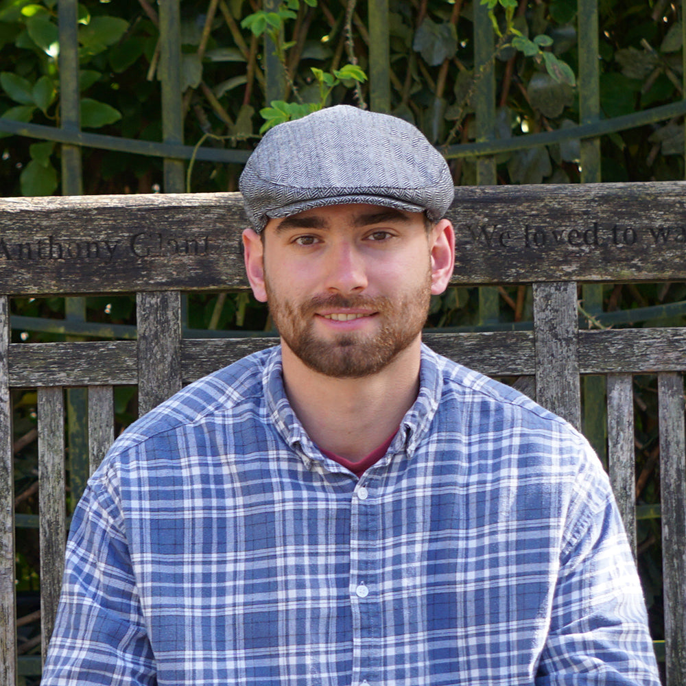 Gorra plana diseño de espiga de Jaxon & James Gris al por mayor